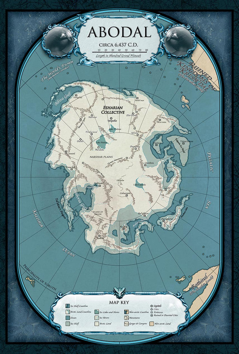 Abodal, the Frozen Continent of Kalda - Digital Poster