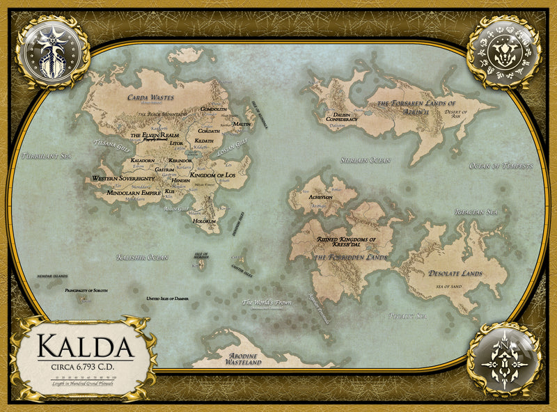 The World of Kalda circa 6,793 - Digital Poster